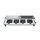 SEVERIN Raclette-Grill, 8 Personen, max. 1.700 W, Edelstahl / schwarz, RG 2373