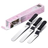 GoodBake Winkelpaletten 3er Set - 25cm, 20cm & 15cm - Streichpalette/Tortenspachtel - zum Einstreichen, für Tortendeko, zum Backen