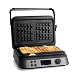 SPRINGLANE Waffeleisen Wanda 1600 W, Doppelwaffeleisen für Belgische Waffeln, Praktische Überlaufrille, Display zur Anzeige der Backfarbe