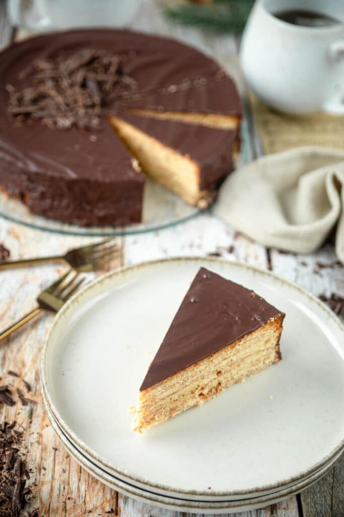 Baumkuchen auf Teller