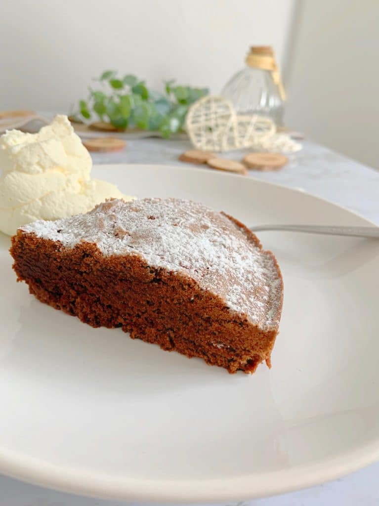 Kladdkaka Kuchenstück auf einem Teller