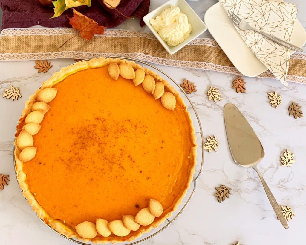 Pumpkin Pie, Sicht von oben auf den Kuchen