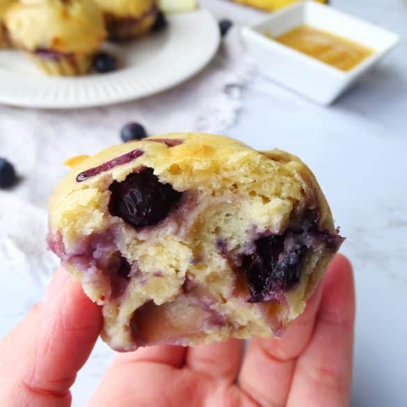 Blaubeer-Muffins angeschnitten