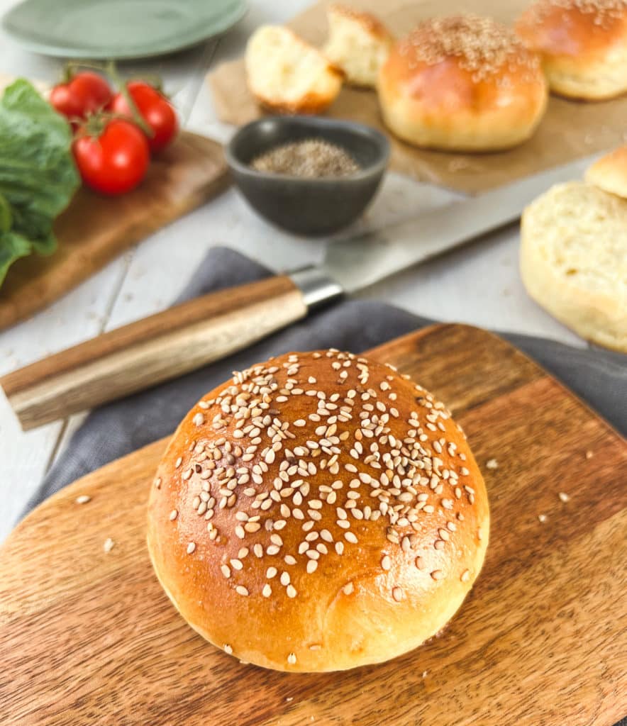 Brioche Burger Buns ganz