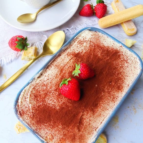 Erdbeer-Tiramisu mit Löffelbiskuits und Mascarpone