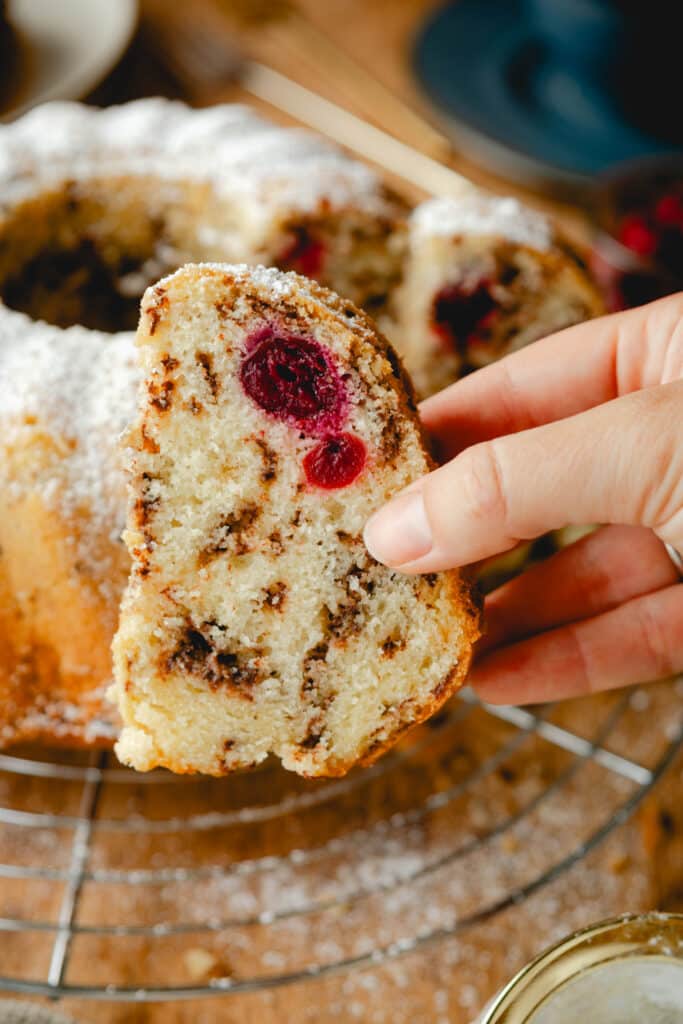 Stracciatella-Kuchen Stück