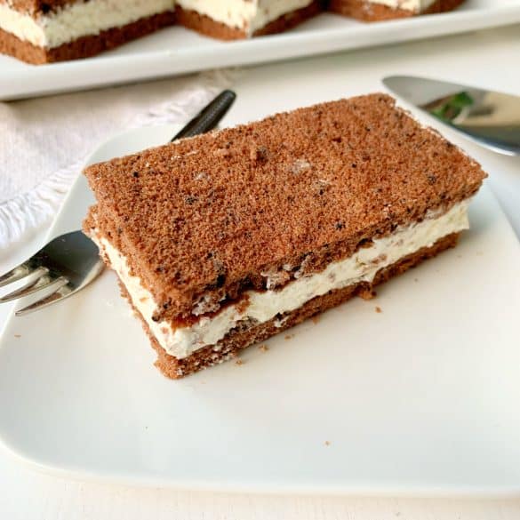 Milchschnitte mit Schokobiskuit