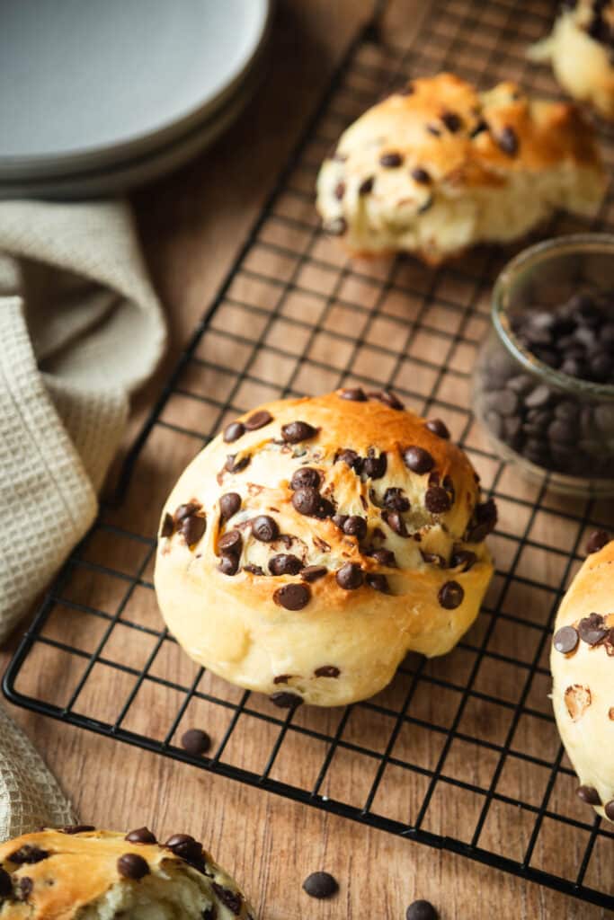 Schokobrötchen von oben