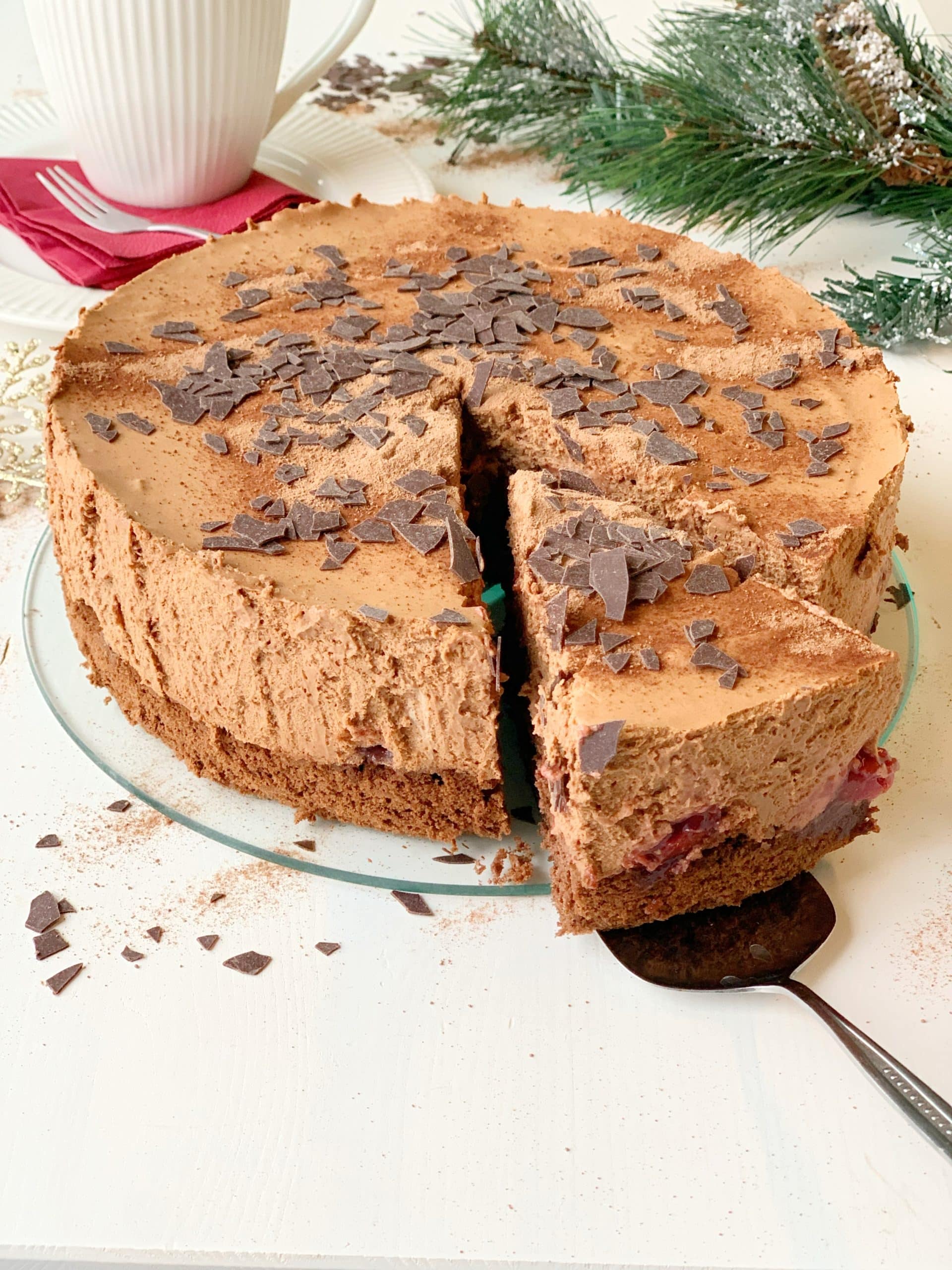 Mousse-au-Chocolat-Torte mit fruchtigen Kirschen! - Sheepysbakery