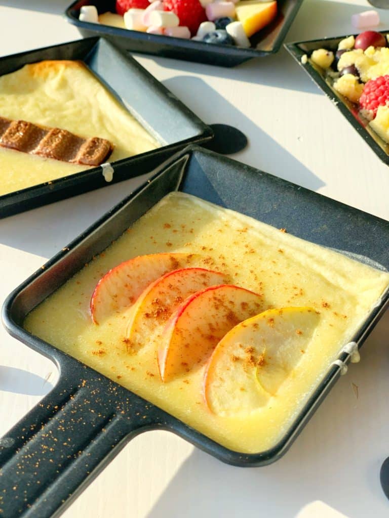 Süßes Raclette mit Pfannkuchen