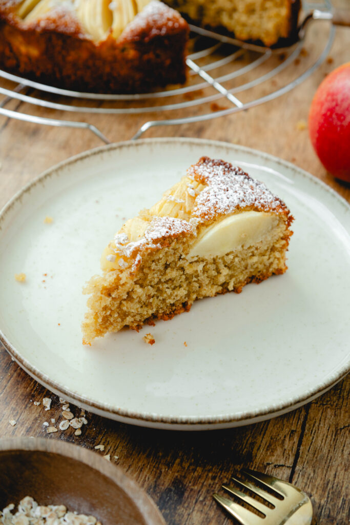 Apfelkuchen mit Haferflocken Stück