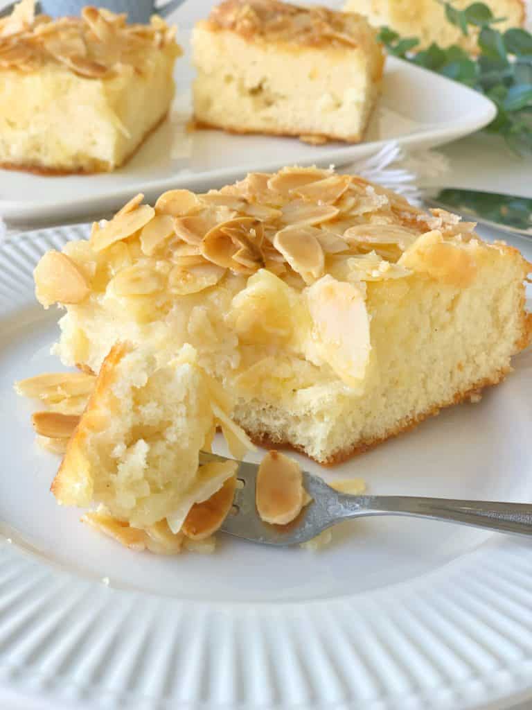 Butterkuchen mit Gabel