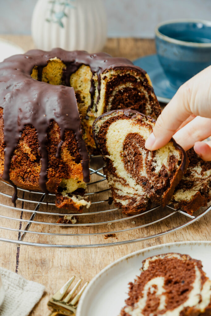 Klassischer Marmorkuchen Stück