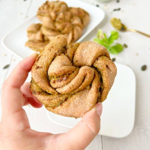 Pesto-Schnecken mit grünem Pesto