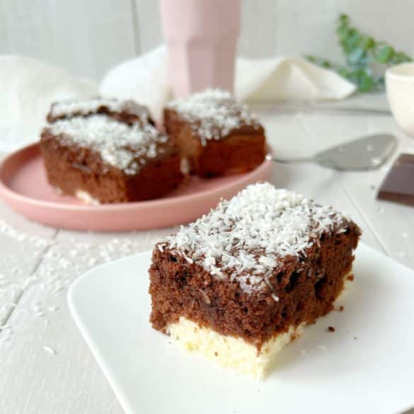 Schoko-Kokos-Kuchen mit Schokoglasur