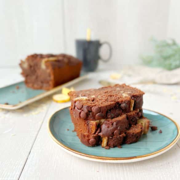 Schoko-Bananenbrot in Scheiben