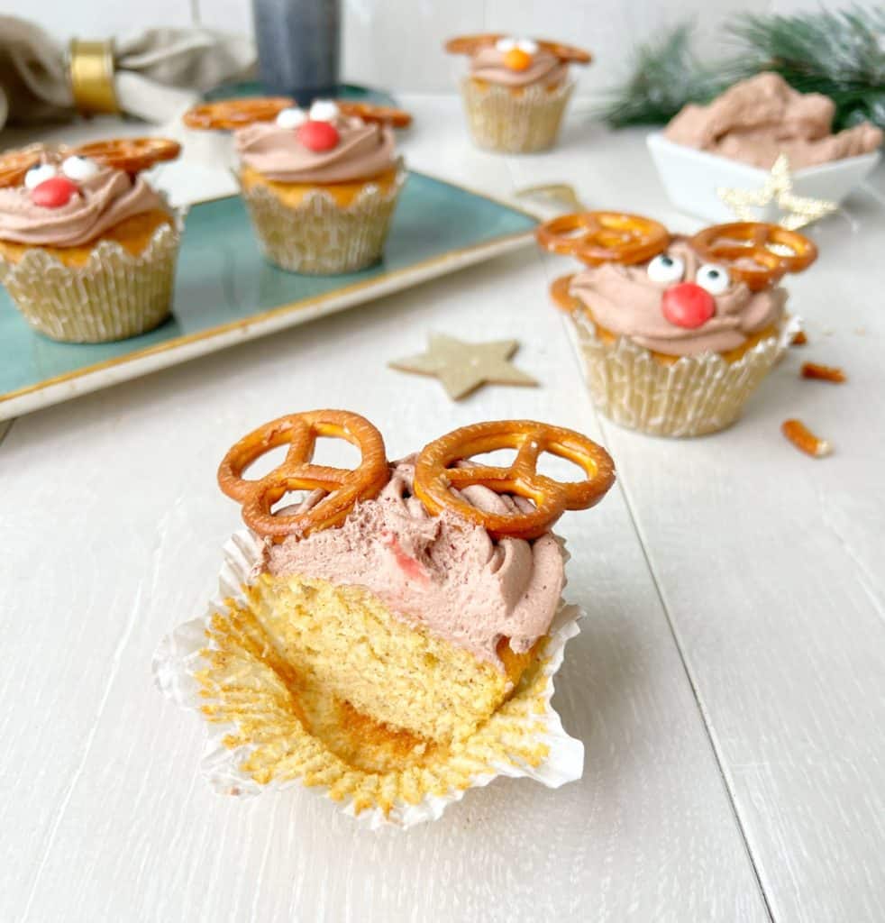 Rentier-Cupcakes innen