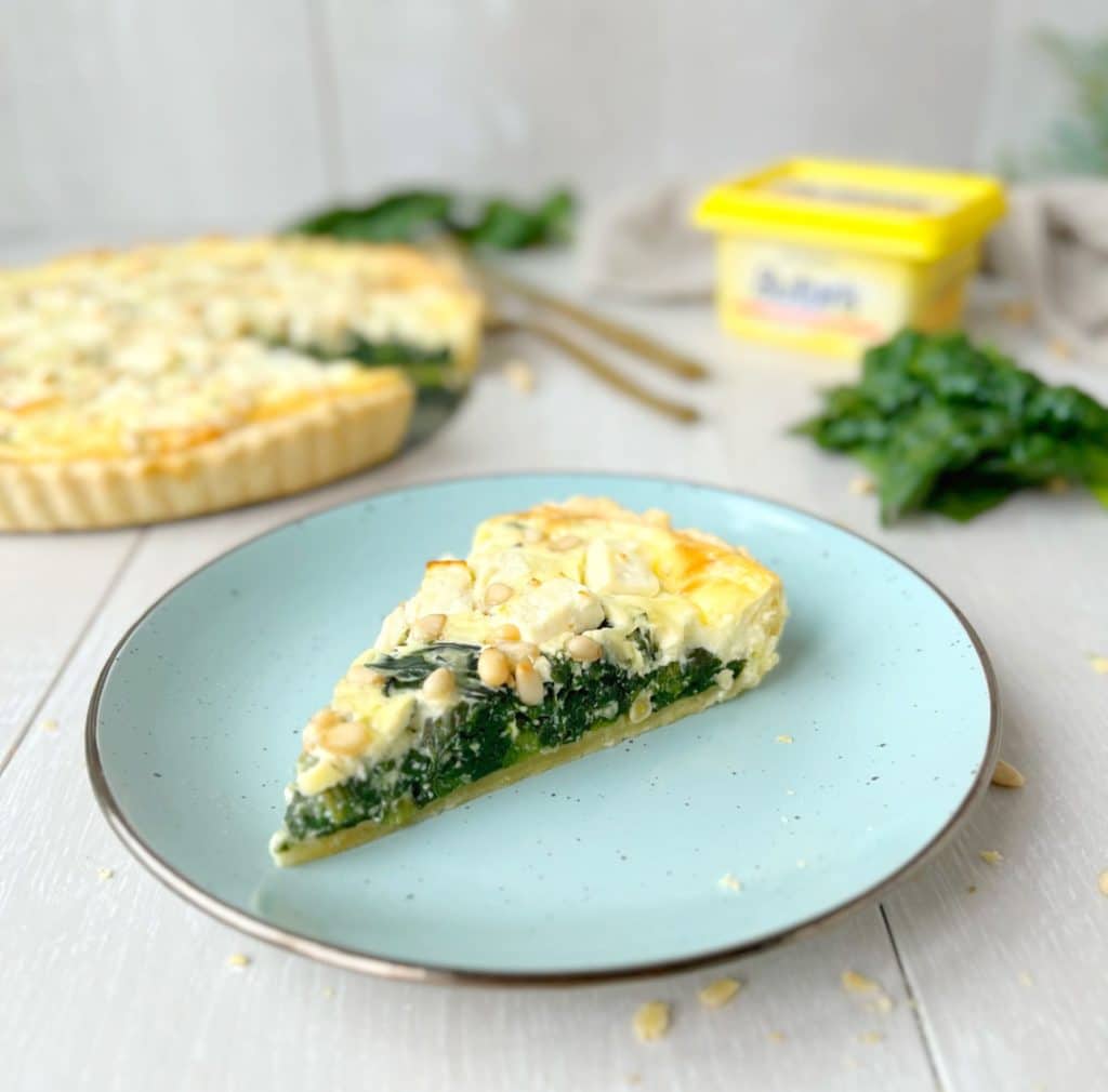 Spinat-Feta-Quiche Stück