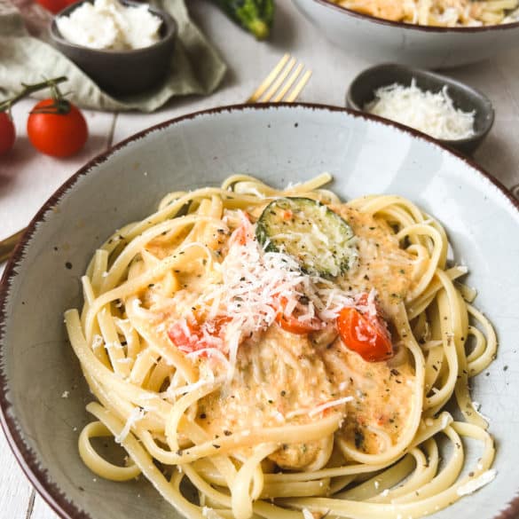 Grillgemüse-Pasta mit Tagliatelle