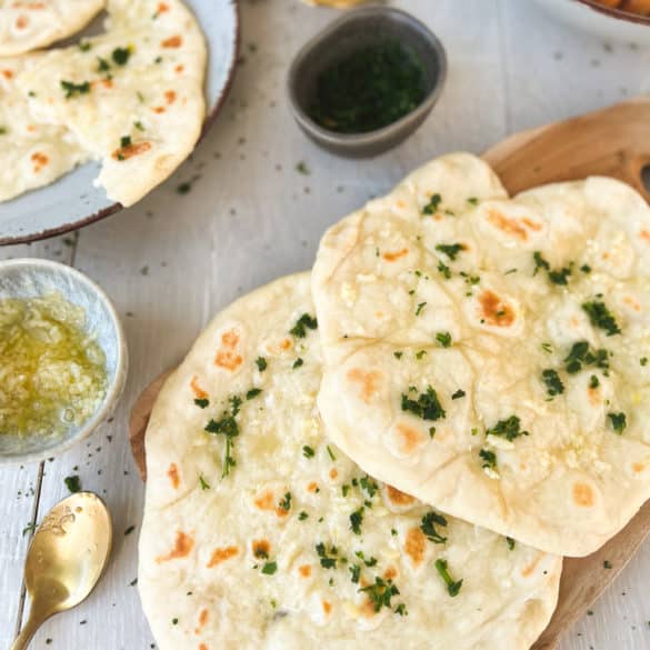 Naan-Brot mit Knoblauch