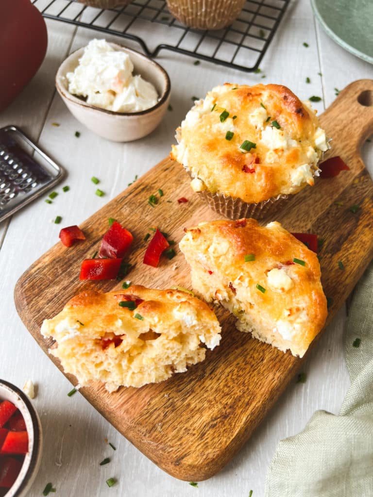 Herzhafte Muffins angeschnitten