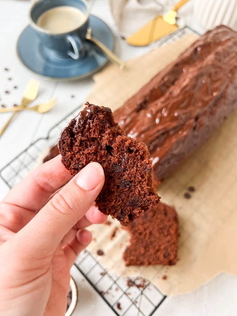 Einfacher Schokokuchen nah