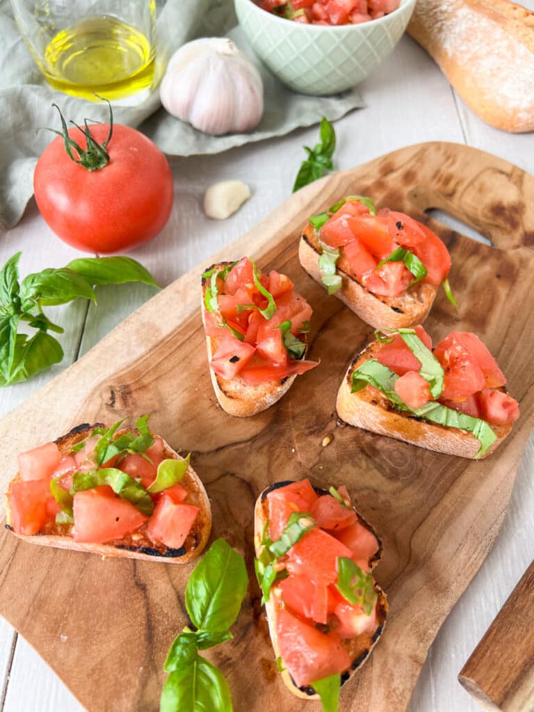 Bruschetta von oben