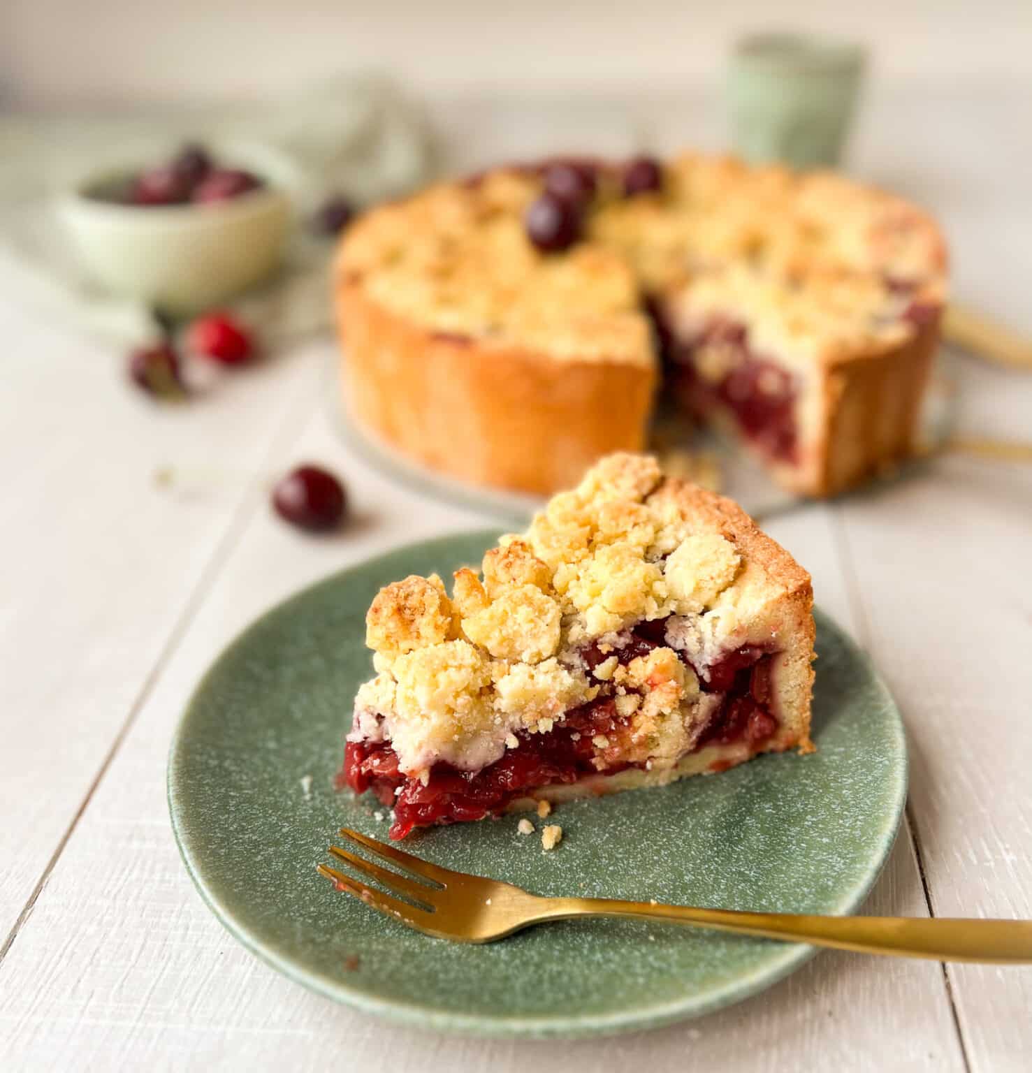 Kirschkuchen mit Streuseln - Sheepysbakery