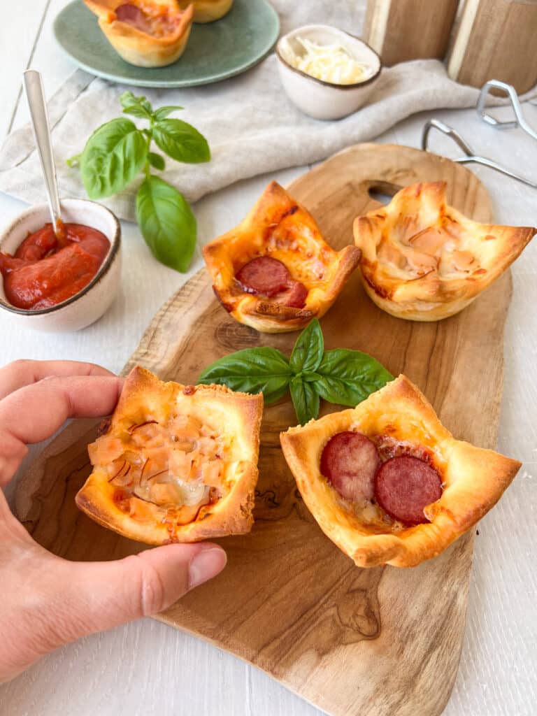 Pizza Muffins von oben