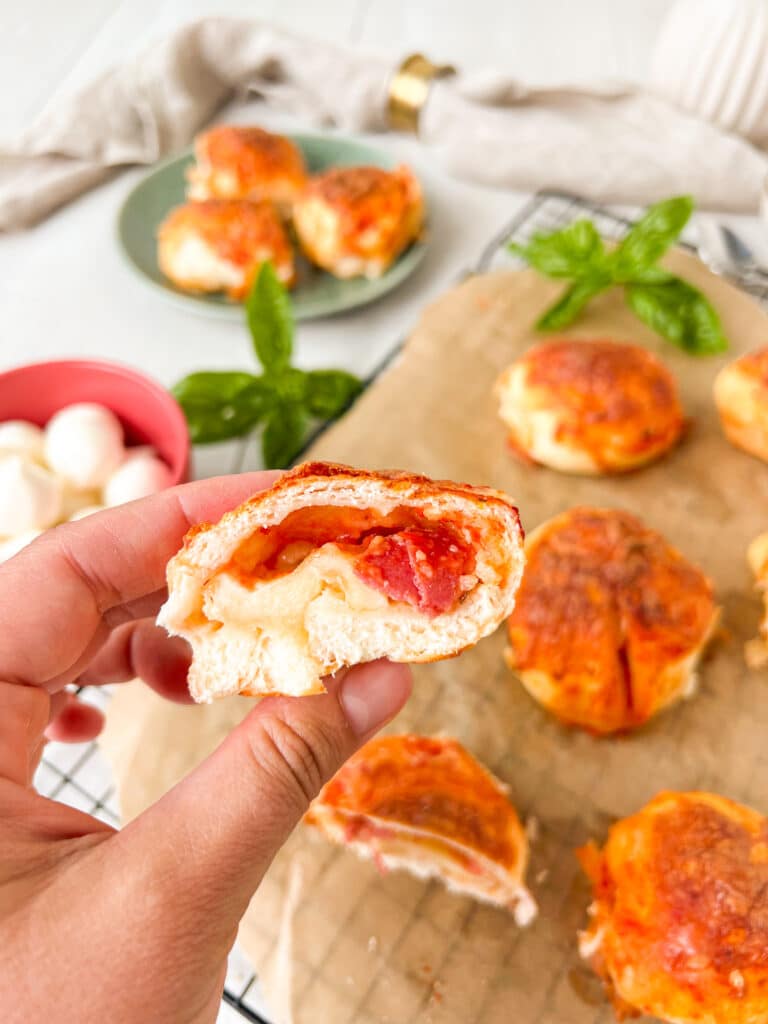 Pizza Bällchen von innen