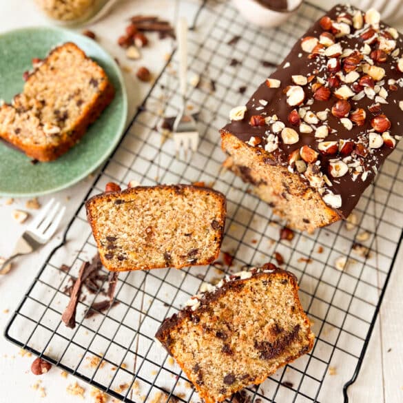 Schoko Nuss Kuchen von oben