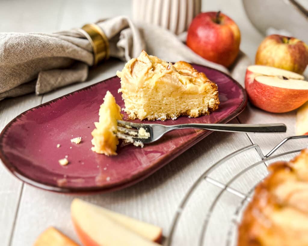 Veganer Apfelkuchen Stück