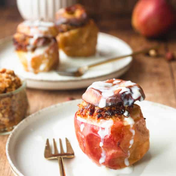 Bratapfel ohne Zucker mit Vanillesoße