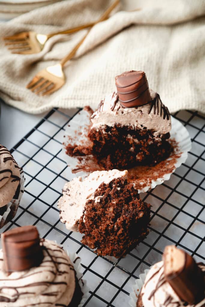 Kinder Bueno Cupcakes von innen