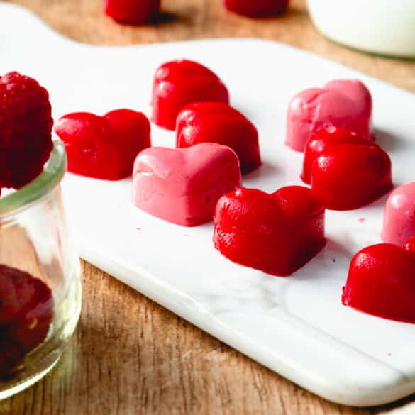 Gummibärchen mit Himbeeren