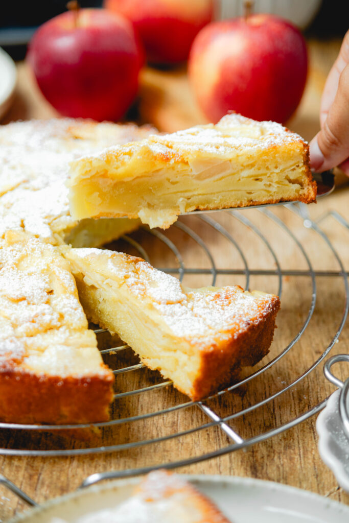 Französischer Apfelkuchen Stück