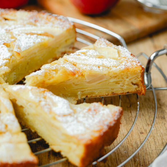 Französischer Apfelkuchen nah