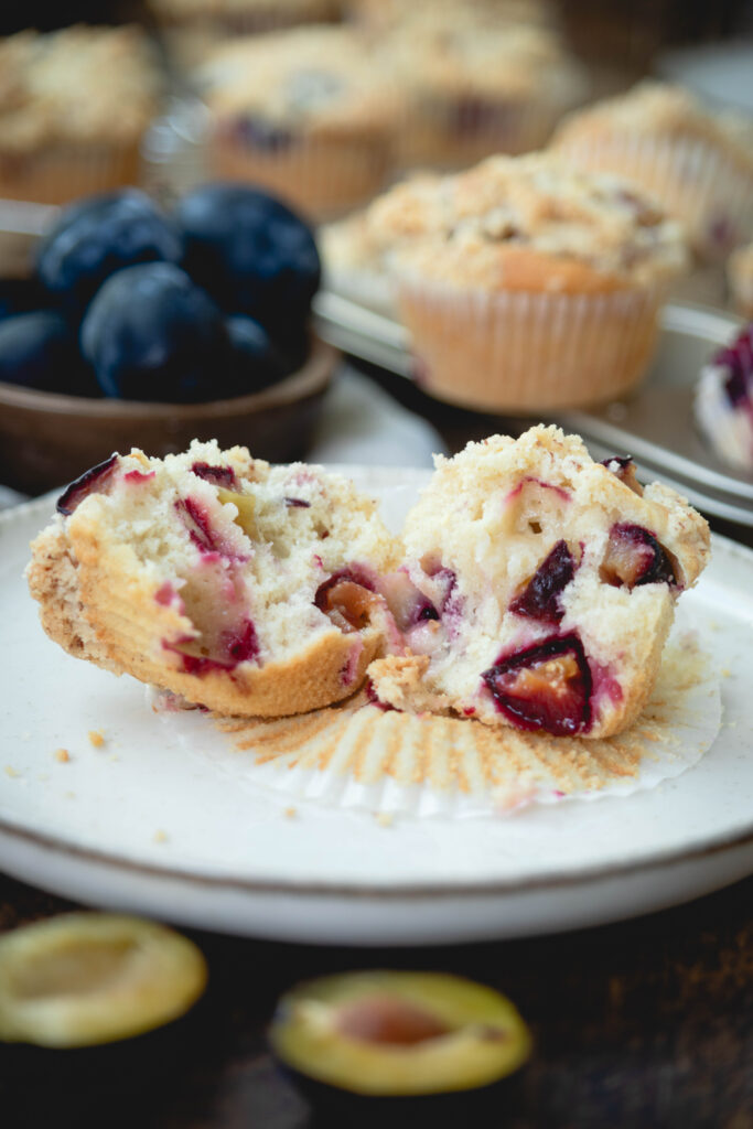 Zwetschgen Muffins von innen