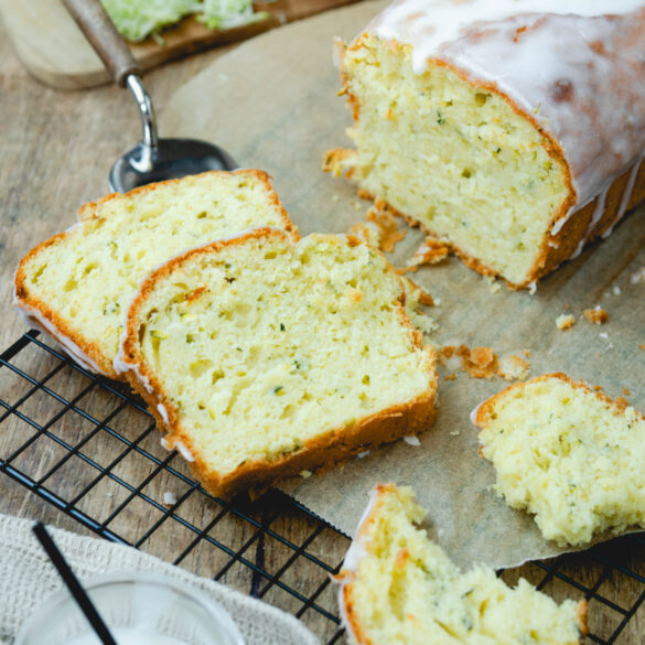 Zucchinikuchen von oben